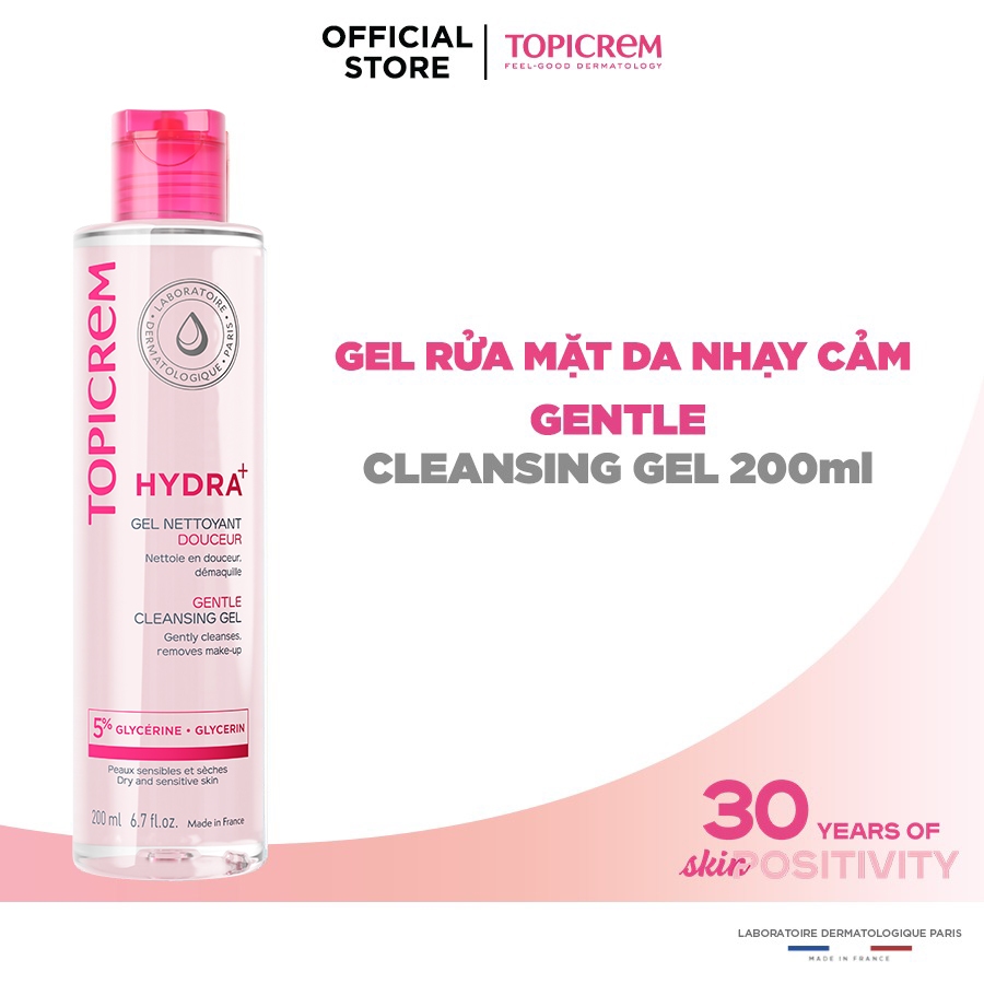 Sữa Rửa Mặt  Topicrem Cho Da (Dầu Mụn/Nhạy Cảm) TOPICREM (AC Purifying/Gentle) Cleansing Gel 200ml/400ml- Dr Thêm