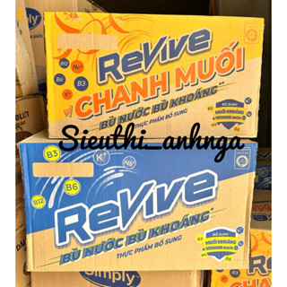 THÙNG 24 CHAI NƯỚC UỐNG ISOTONIC REVIVE CHANH MUỐI 390ML/500ml