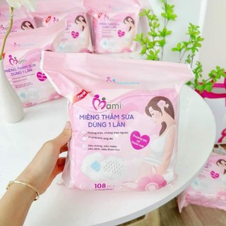 Bịch 108 Miếng Lót Thấm Sữa MAMICARE Siêu Thấm Hút, Tiện Dụng, An Toàn Cho Mẹ