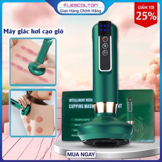 Máy massage giác hơi cầm tay Lescolton, bộ giác hơi cạo gió không dùng lửa, giác hơi cạo gió an toàn