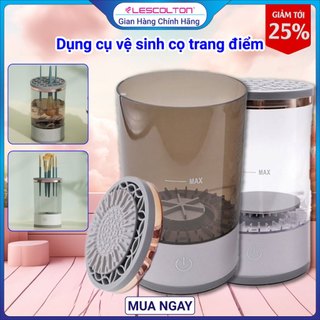 Dụng cụ vệ sinh cọ trang điểm Lescolton máy làm sạch bàn chải trang điểm tiện dụng siêu rẻ mới nhất 2024