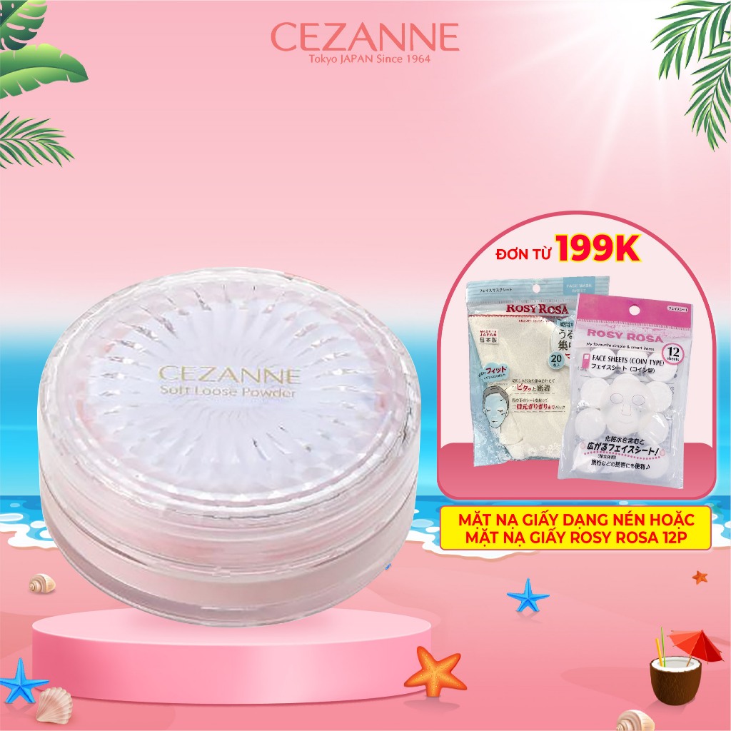 Phấn phủ kiềm dầu dạng bột Cezanne Soft Loose Powder Nhật Bản SPF16 PA++ 5g