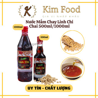 Nước mắm chay linh chi chai 500ml/1000ml, nước mắm làm từ đậu nành cho người ăn chay,...