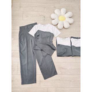 SET PHỐI LI EO VẠT CHÉO QUẦN SUÔNG