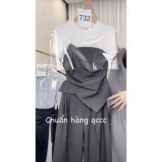 SET PHỐI LI EO VẠT CHÉO QUẦN SUÔNG