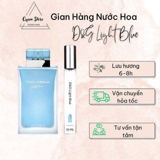 Nước Hoa Nữ D&G Light Blue hương thơm tươi mát , thanh lịch chiết 10ml -Queenn store