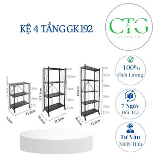 (GVQ store)kệ sắt gấp đa năng sơn tĩnh điện cao cấp có bánh xe di chuyên tiện lợi gk19 4 tầng