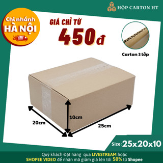 25x20x10 COMBO 20 Thùng hộp carton đóng hàng, hộp carton giá rẻ tại xưởng - hộp carton HT