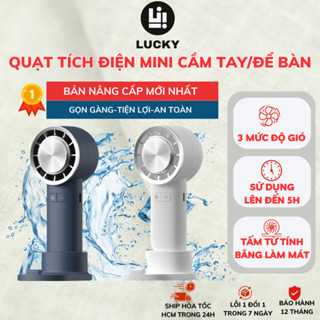 Quạt Cầm Tay Để Bàn HOKU Làm Mát Tức Thì Pin 2000mAh 3 Tốc Độ Tùy Chỉnh Sử Dụng Lên Đến 5H QCT04 