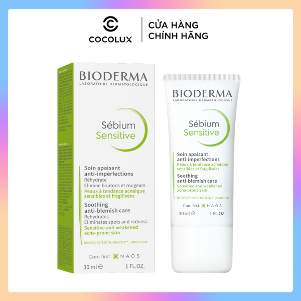Kem Dưỡng Bioderma Sébium Sensitive Cho Da Mụn, Nhạy Cảm 30ml