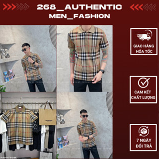 Áo Polo nam soc BBR hình chữ nhật vàng nâu hàng Quảng Châu loại 1 (bao kiểm hàng)