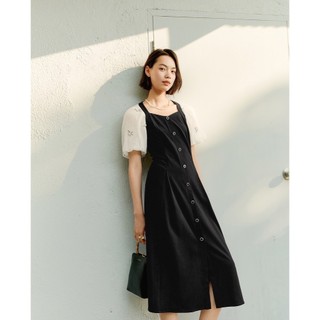 Z297 Váy cổ vuông dáng dài