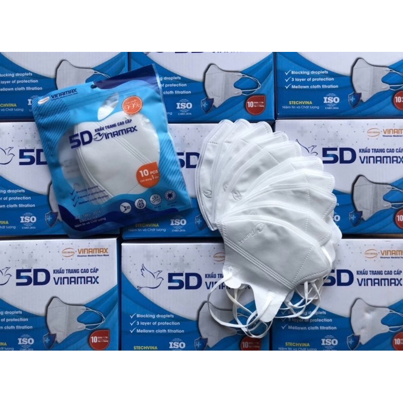 [ Thùng 100 cái ] Khẩu Trang 5D mask Vinamax