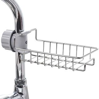 Kệ để đồ rửa chén cạnh vòi tiện dụng, chất liệu INOX 304, giá treo vòi nước trong nhà tắm để xà bông