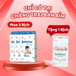  Tã Bỉm Bebeboo Nhật Bản Size NB76/S66/M56/L46 thấm hút 1200ml, mỏng thoáng