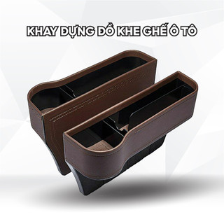 Khay Đựng Đồ Khe Ghế Ô Tô, Chứa Đồ Đa Năng Cài Ghế Bọc Da Cao Cấp Ghế Lái Và Ghế Phụ