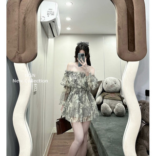 Váy tơ trễ vai Dì o siu xinh