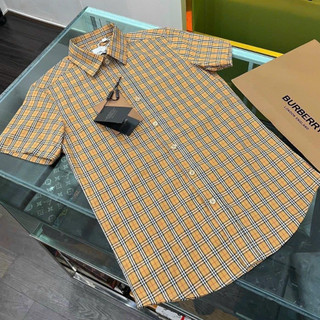  Áo sơ mi nam ngắn tay hoạ tiết phối phối sọc caro vải cotton cao cấp phong cách nổi bật thanh lịch SỌC BB TN 