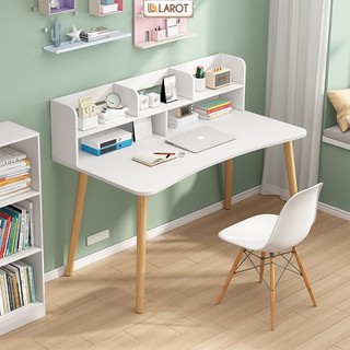 Bàn làm việc bàn gaming có kệ sách thông minh decor phòng kiểu Hàn thương hiệu Larot - LP197