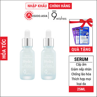 Serum 9 Wishes Tinh Chất Dưỡng Ẩm, Cấp Nước, Căng Mịn Da 9 Wishes Hydra Glowing Deep Hydration Ampule Serum 25ml