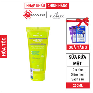 Sữa Rửa Mặt Floslek Giảm Dầu Mụn, Dịu Nhẹ Antibacterial Face Cleansing Gel 200ML