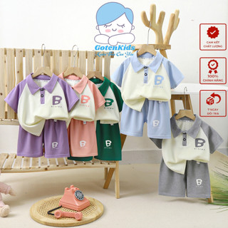 Combo quần đùi áo polo bé trai, bé gái, bộ quần áo chất vải cotton mềm min thoáng mát  AT9
