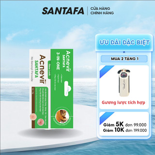 Kem Giảm Mụn Bọc, Mụn Mủ, Mụn Trứng Cá Acnevir Santafa - Tuýp 10gr