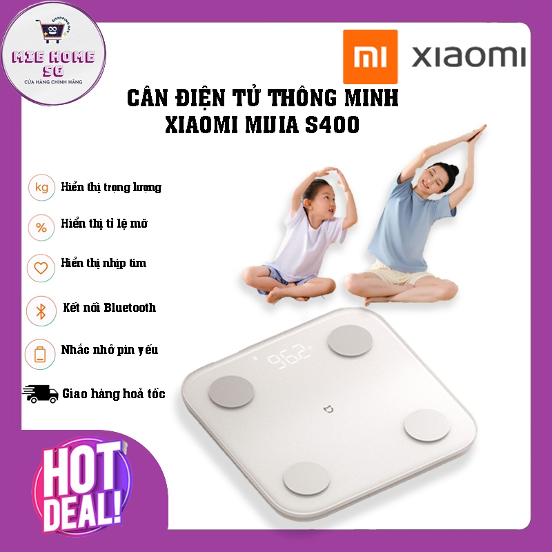 Cân sức khỏe điện tử Xiaomi Mijia S400 MJTZC01YM, Kết Nối App, Đo Chỉ Số Sức Khỏe, Bác Sĩ Gia Đình,H