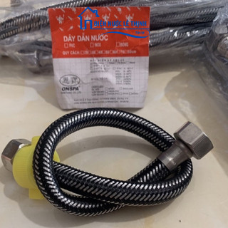 Dây cấp nước đen inox nóng lạnh 40cm lắp bình nóng lạnh, bệt chậu, vòi bếp