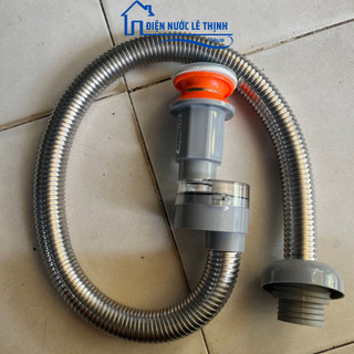 Xả nhấn ruột gà chống hôi cho bồn lavabo bằng inox