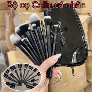  Bộ cọ Celin cá nhân 12 cây màu Đen đẹp sang lông cọ mềm mượt sử dụng trong makeup Myphamnguyenduyen 