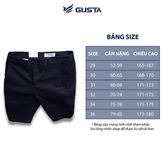 Quần Short Nam Kaki GUSTA 8 màu dáng slimfit trẻ trung phong cách Hàn Quốc - SKK01