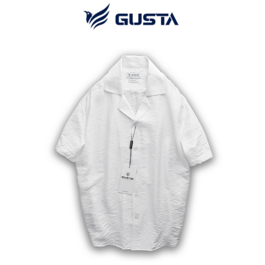 Sơ mi nam vải đũi ngắn tay Gusta sơ mi Hàn quốc phong cách công sơ sang trọng lịch lãm - SM5