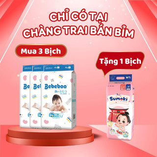  Tã Bỉm Bebeboo Nhật Bản size NB80/S70/M60/L50/XL46/XXL42/XXXL40 mỏng thoáng