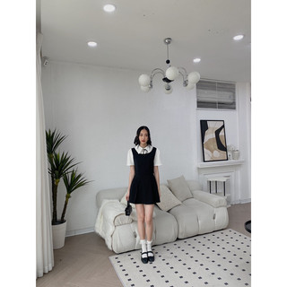 Set áo chân váy nơ cổ 676