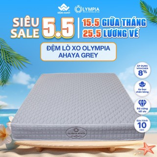 Đệm lò xo Olympia Ahaya Grey dày 23cm mẫu mới 2024