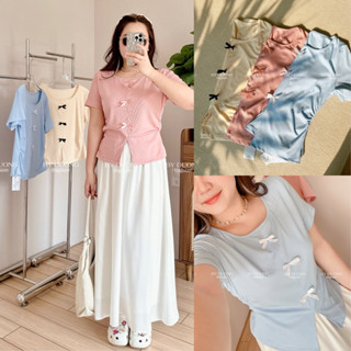 Áo nơ nhúm eo xẻ vạt (60-85KG) QP05 - [BY DUONG BIGSIZE]