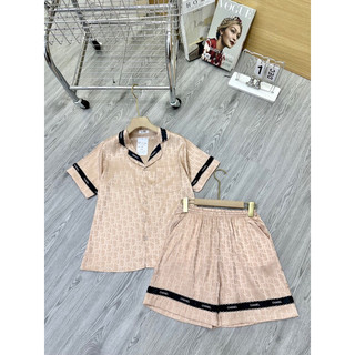 Bộ pyjama nữ mặc nhà lụa gấm mềm mịn,thoáng mát