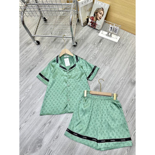 Bộ pyjama nữ mặc nhà lụa gấm mềm mịn,thoáng mát