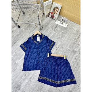 Bộ pyjama nữ mặc nhà lụa gấm mềm mịn,thoáng mát