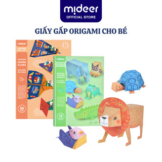 Giấy gấp Origami Thủ Công Các Con Vật Mideer ORIGAMI PAPER ANIMALS, Đồ Chơi Thủ Công Cho bé