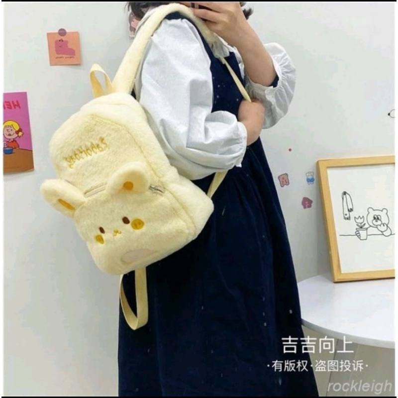 Balo lông mịn thỏ vàng đáng yêu 🐰🐰🐰