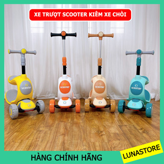 Xe trượt scooter cho bé kiêm xe chòi chân và ghế bập bênh đa năng bảo hành 12 tháng FunnyShop