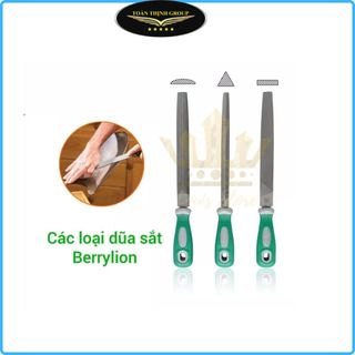 [Hàng Xịn] Dũa Mài Lưỡi Cưa - Dũa Sắt Dẹt - Dũa Tam Giác - Dũa Bán Nguyệt Có Cán Hiệu Berrylion - Nhiều Kích Cỡ 6",8" -