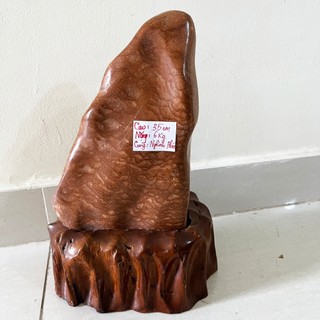 Đá, trụ đá, cây đá màu đỏ gạch cao 36 cm nặng 6kg ( cung NGHINH PHÚC) cả đế người mệnh Thổ và Hỏa