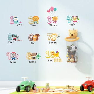 Hình dán tường trang trí bằng decal mẫu 10 chữ số - dán trang trí vừa học vừa chơi cho bé yêu