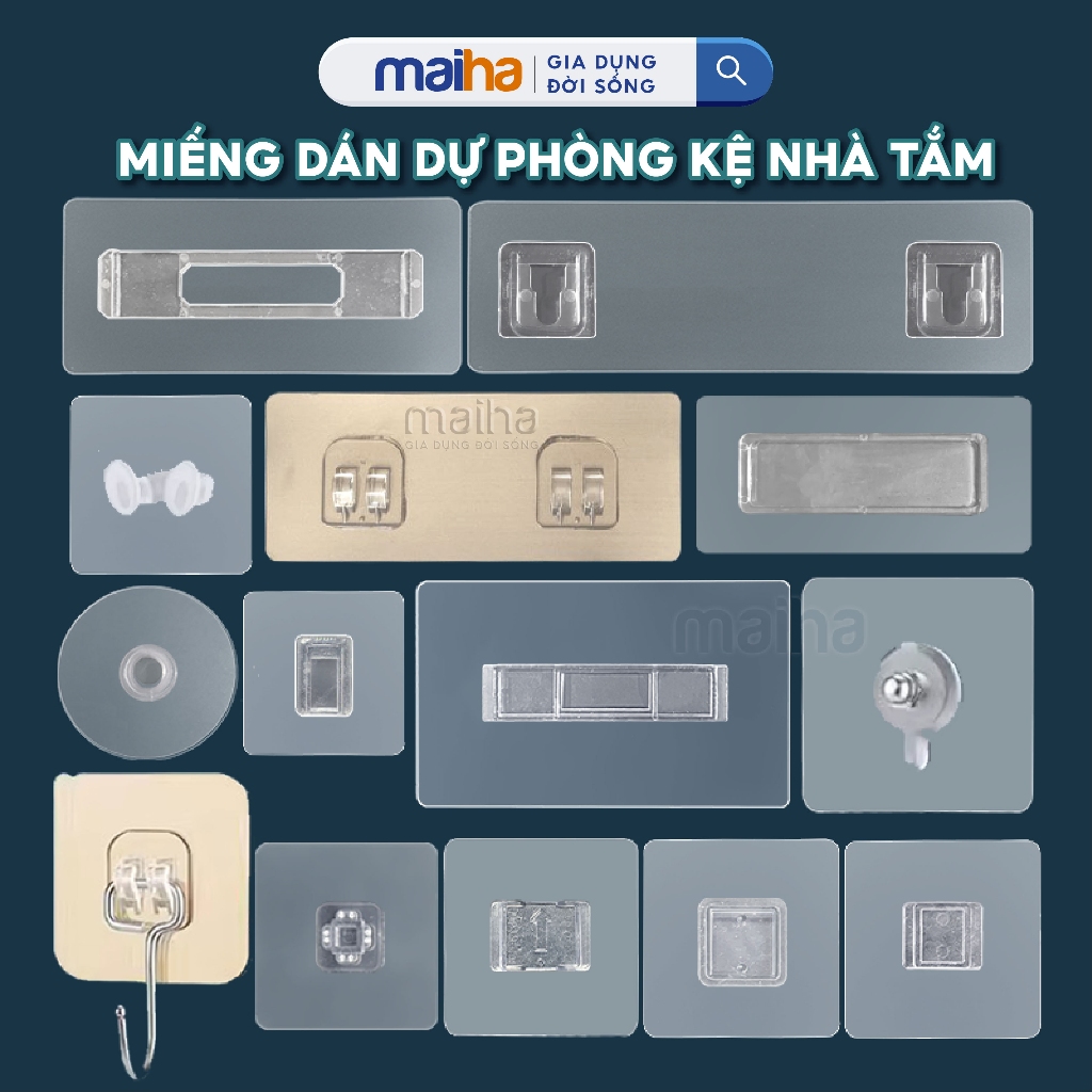 Miếng Dán Thay Thế Kệ Dán Tường Nhà Tắm Ecoco Dự Phòng Giá Treo Đồ Đa Năng Oenon Keo Siêu Dính Maiha