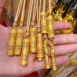 Vòng cổ Hộ Pháp hình Phật, dây đeo Bình An phong thủy, dây chuyền Phật đồng mạ vàng