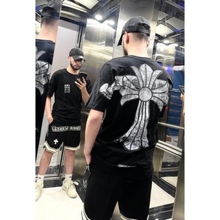 Áo thun Nam Chrome Hearts Đính Đá Cao Cấp Chất dày Dặn hàng QC siêu hot
