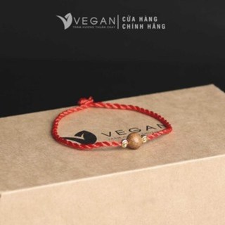 Vòng tay chỉ đỏ VEGAN mix hạt trầm hương mang lại may mắn và tài lộc